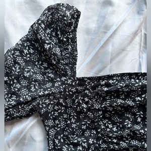 BOG collective black floral mesh long sleeve